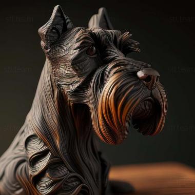 3D model Zwergschnauzer dog (STL)